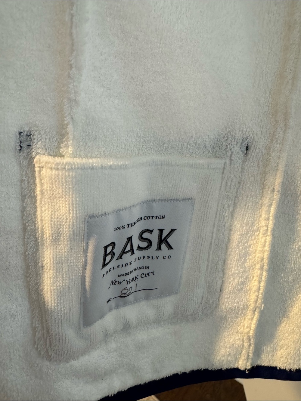 BASK White & Navy Toweling Blazer | S - Picture 7 of 8